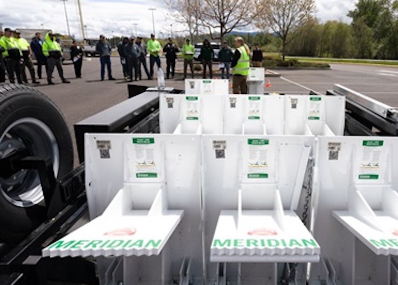 The City of Medford, Ashland and Grants Pass participated in an anti-vehicle barrier training at Lithia & Driveway Fields