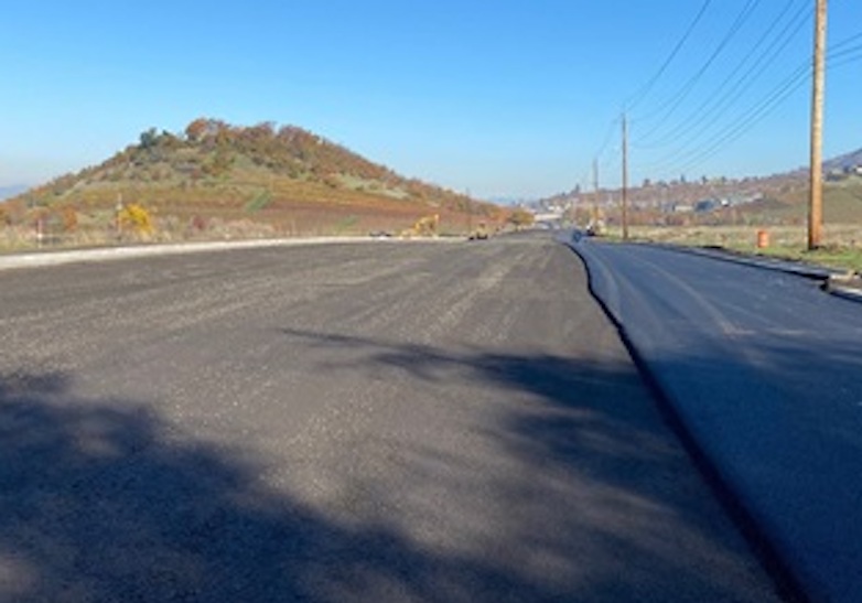 Paving efforts have been delayed due to mechanical failures at the asphalt plant, extending the current closure of Foothill Road between Hillcrest Road to East McAndrews Road