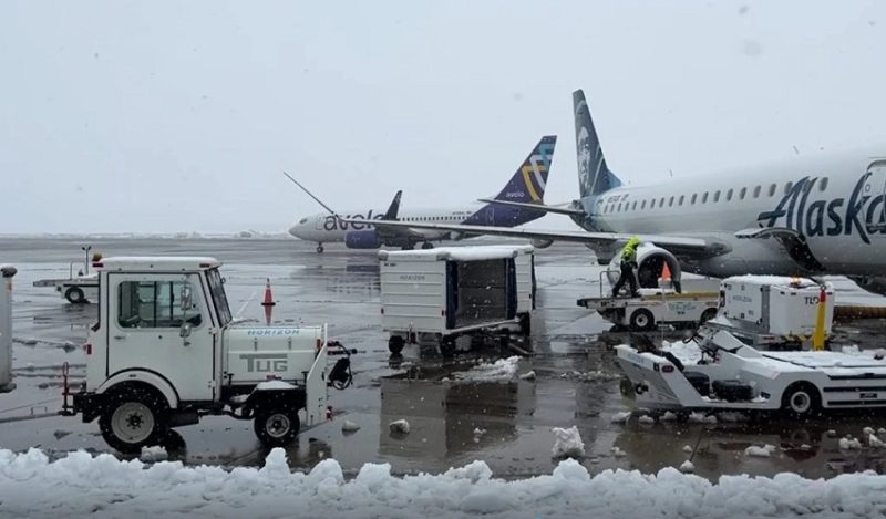 Medford Airport Faces Delays Following Snowstorm, Operations Slowly Return to Normal