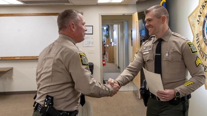 Jackson County Sheriff’s Office Celebrates Promotions and New Hire at Swearing-In Ceremony
