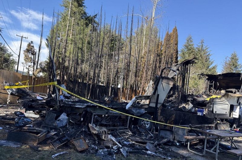Fire Engulfs Klamath Falls RV, Leaving Man Severely Injured and His Dog Lost